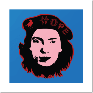 HOPE Emily Dickinson Che Guevara Pop art design Blood Red  Version Posters and Art